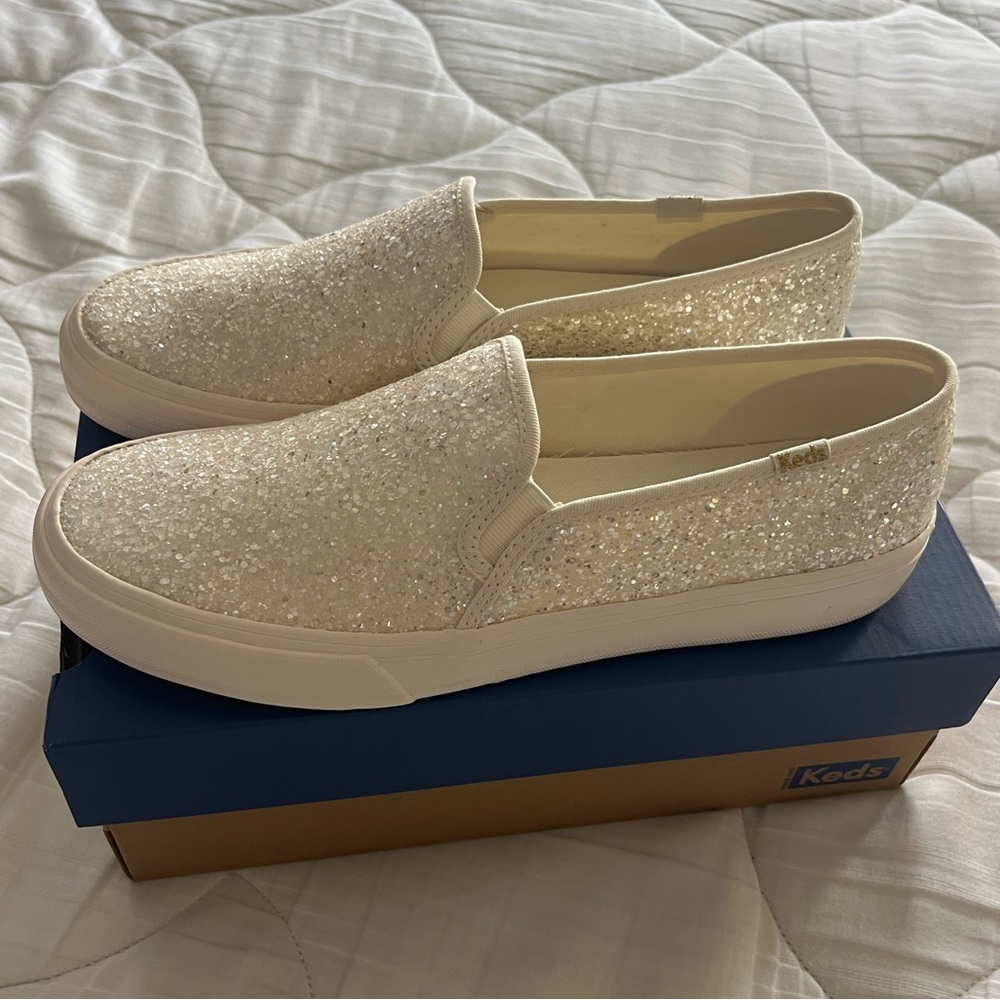 Keds Double Decker Glitter Celebrations Slip On women’s size 9